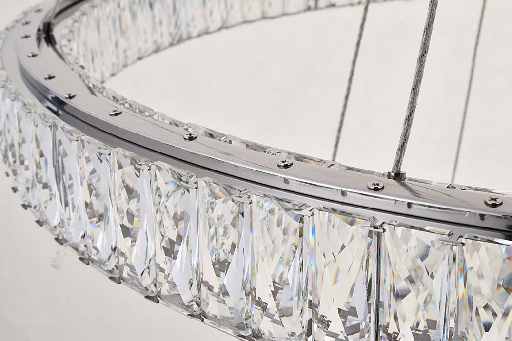 Elegant Monroe Led Chandelier - Chrome, L 42" (3503D42C)