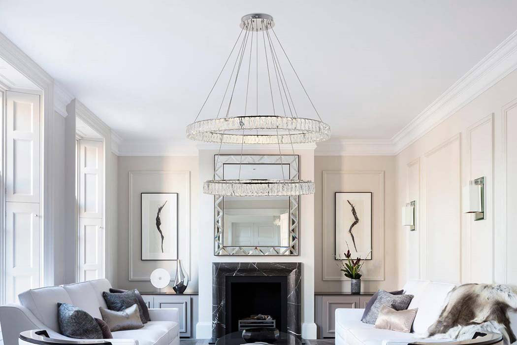 Elegant Monroe Led Chandelier - Chrome, L 42" (3503D42C)