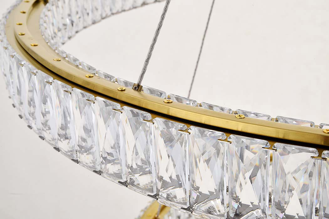 Elegant Monroe Led Chandelier - Gold, L 42" (3503D42G)