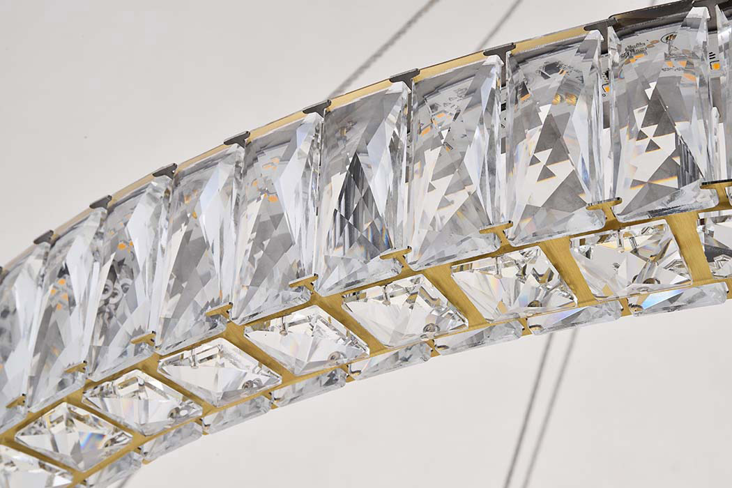 Elegant Monroe Led Chandelier - Gold, L 42" (3503D42G)
