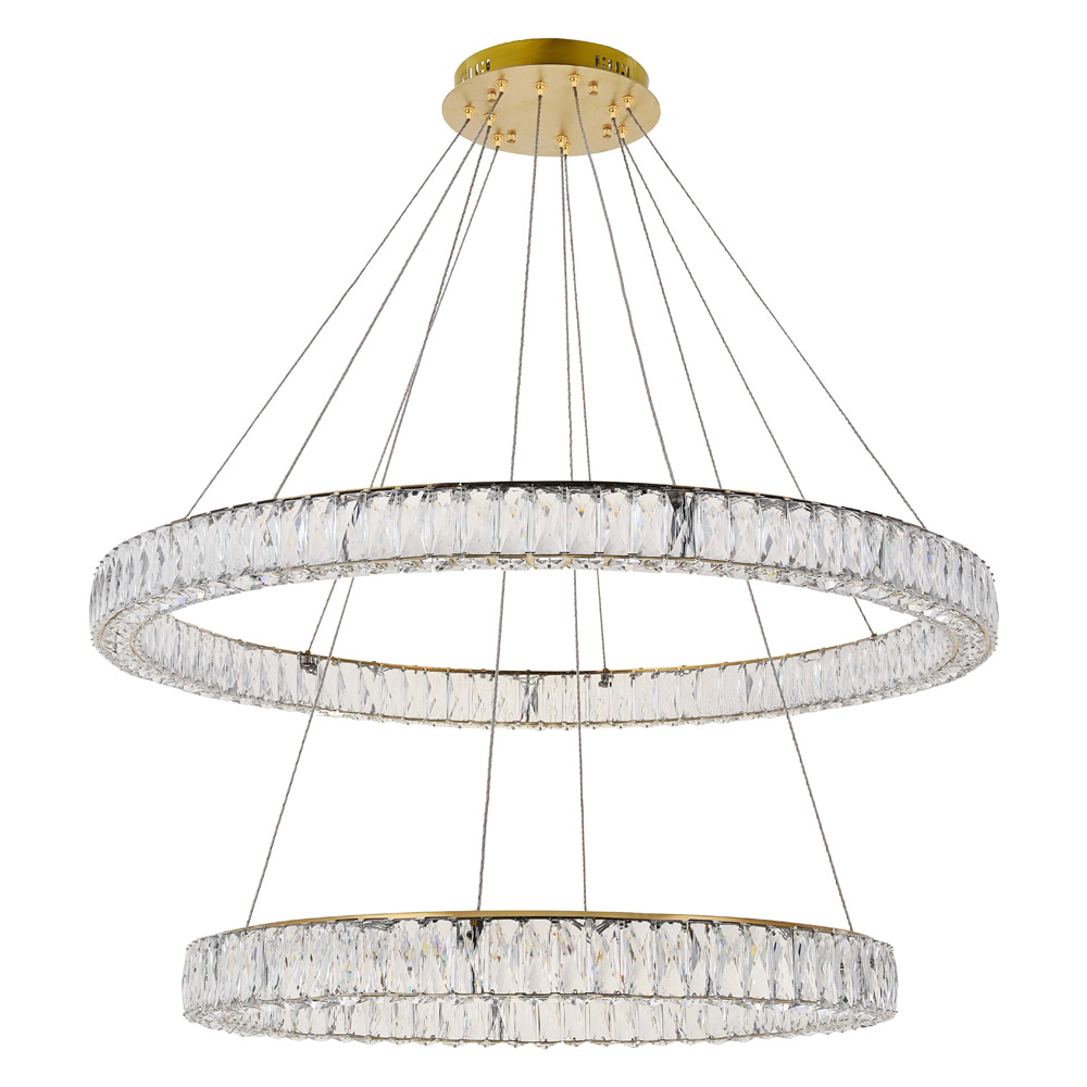 Elegant Monroe Led Chandelier - Gold, L 42" (3503D42G)