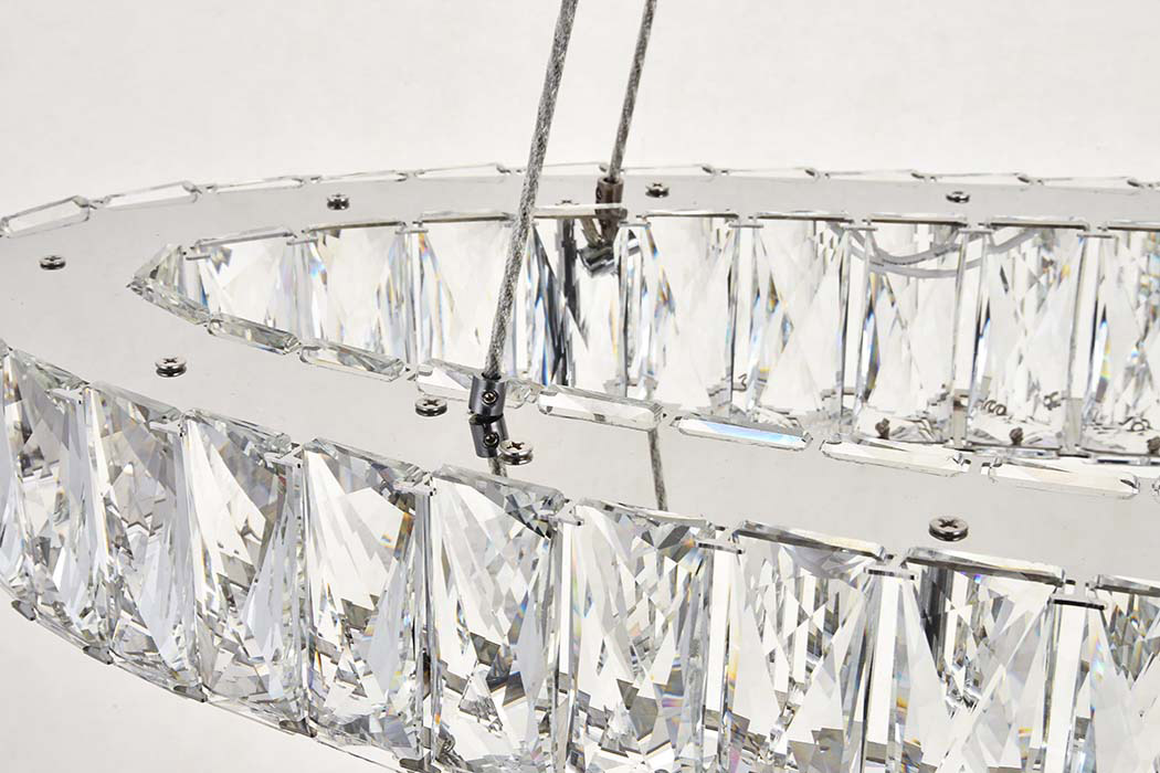 Elegant Monroe Led Chandelier - Chrome, L 48" (3503D48C)
