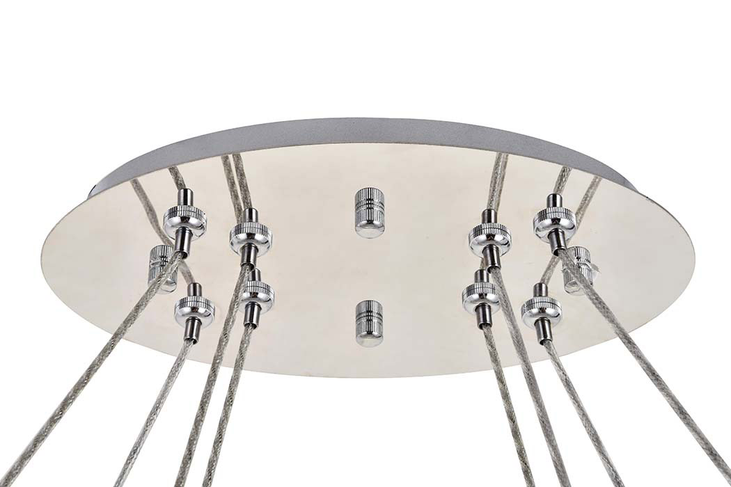 Elegant Monroe Led Chandelier - Chrome, L 48" (3503D48C)
