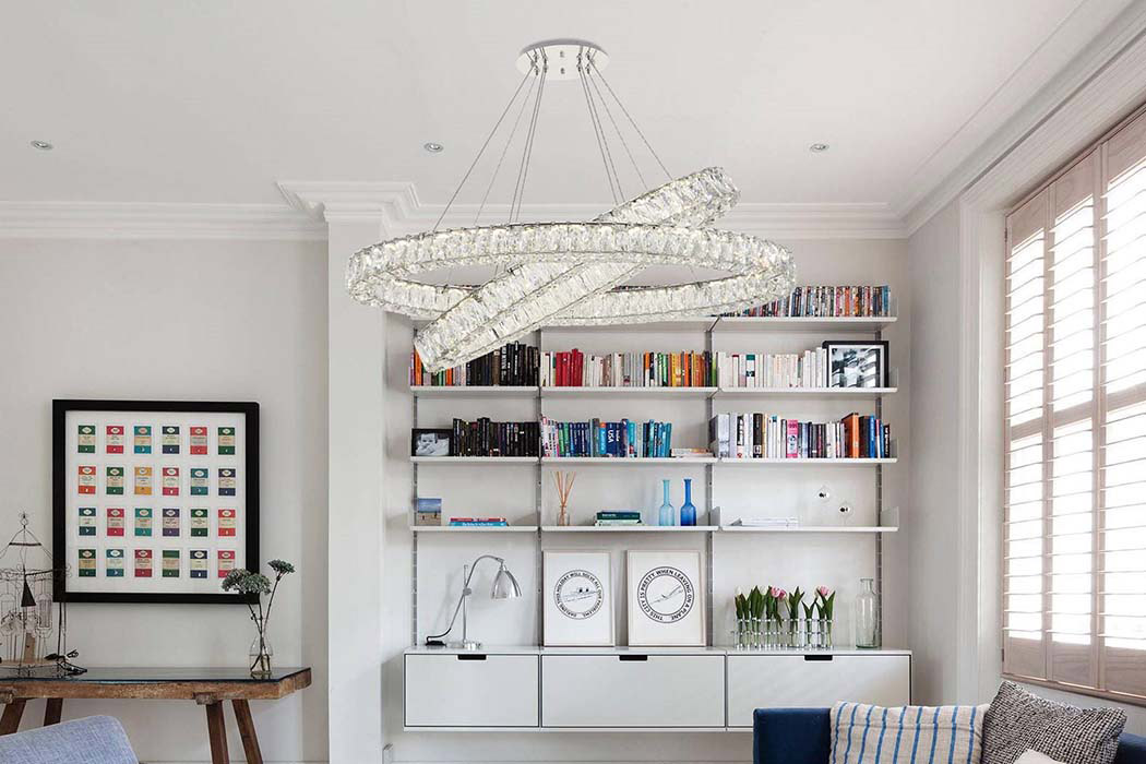 Elegant Monroe Led Chandelier - Chrome, L 48" (3503D48C)