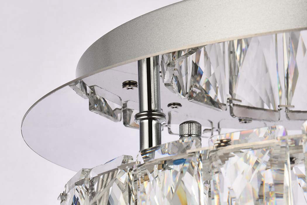 Elegant Monroe Led Flush Mount - Chrome, L 12" (3503F12C)