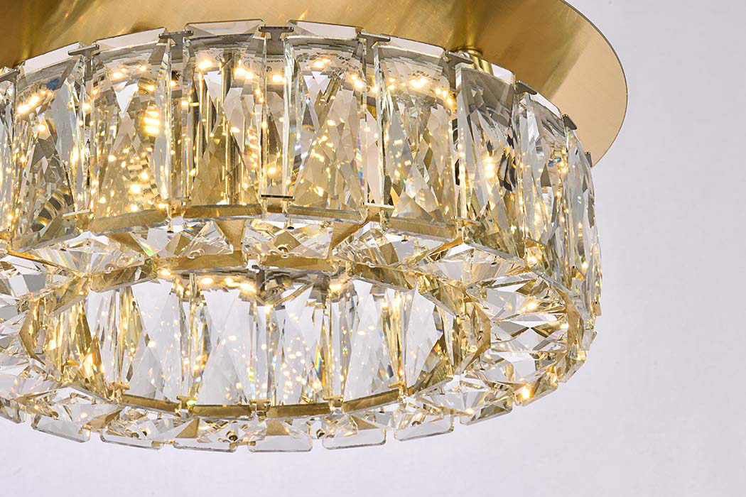Elegant Monroe Led Flush Mount - Gold, L 12" (3503F12G)