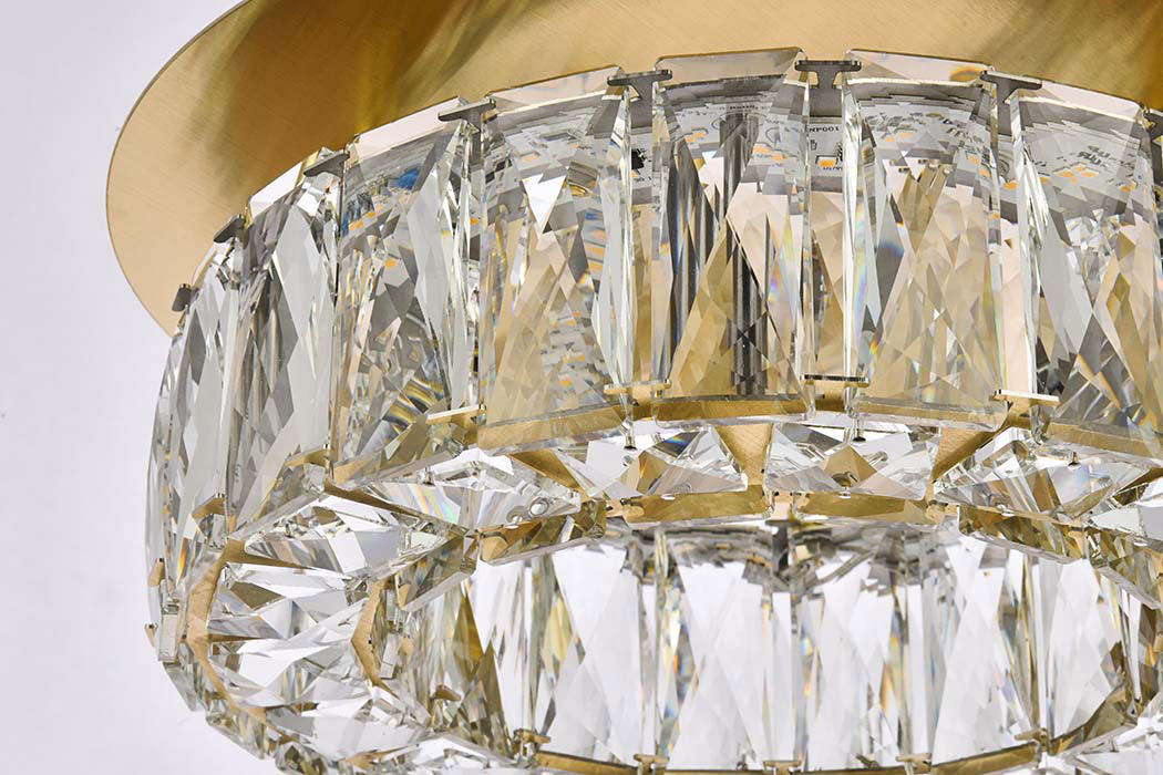 Elegant Monroe Led Flush Mount - Gold, L 12" (3503F12G)