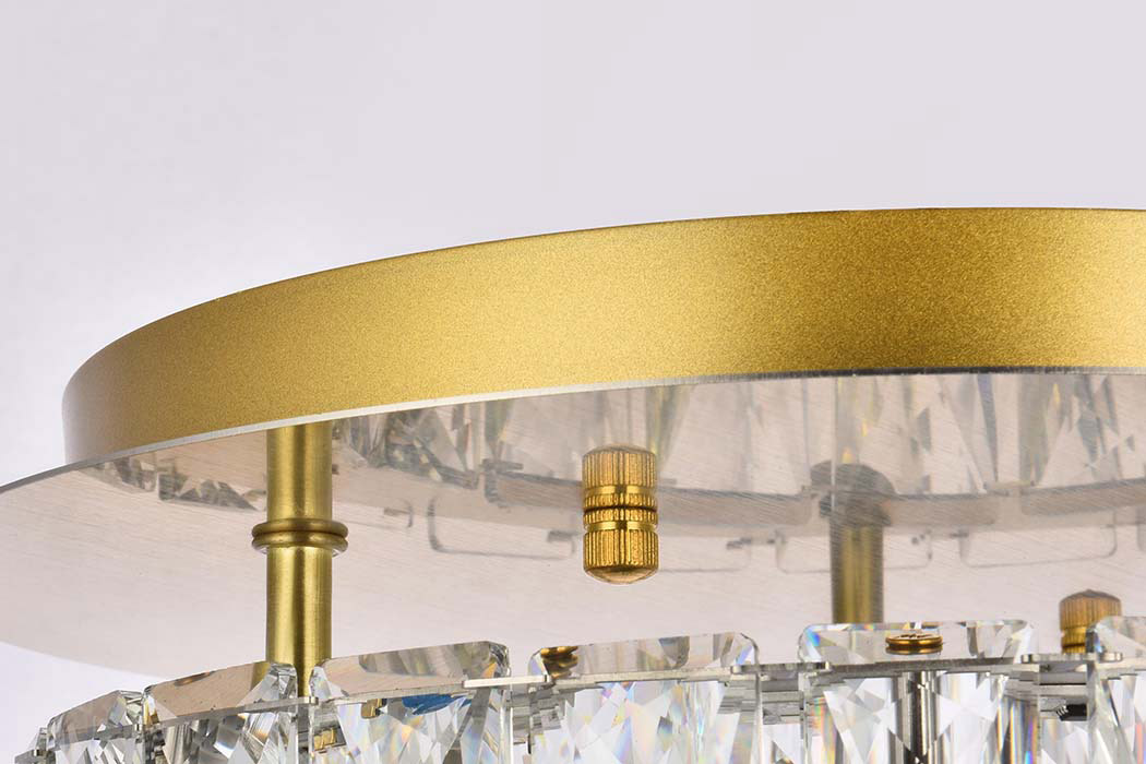 Elegant Monroe Led Flush Mount - Gold, L 12" (3503F12G)