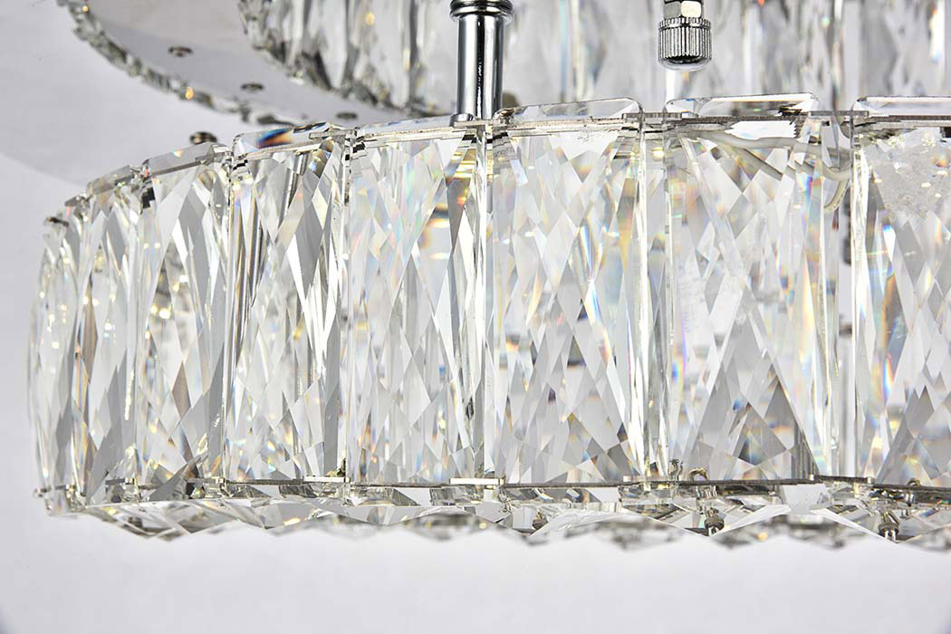 Elegant Monroe Led Flush Mount - Chrome, L 18" (3503F18C)