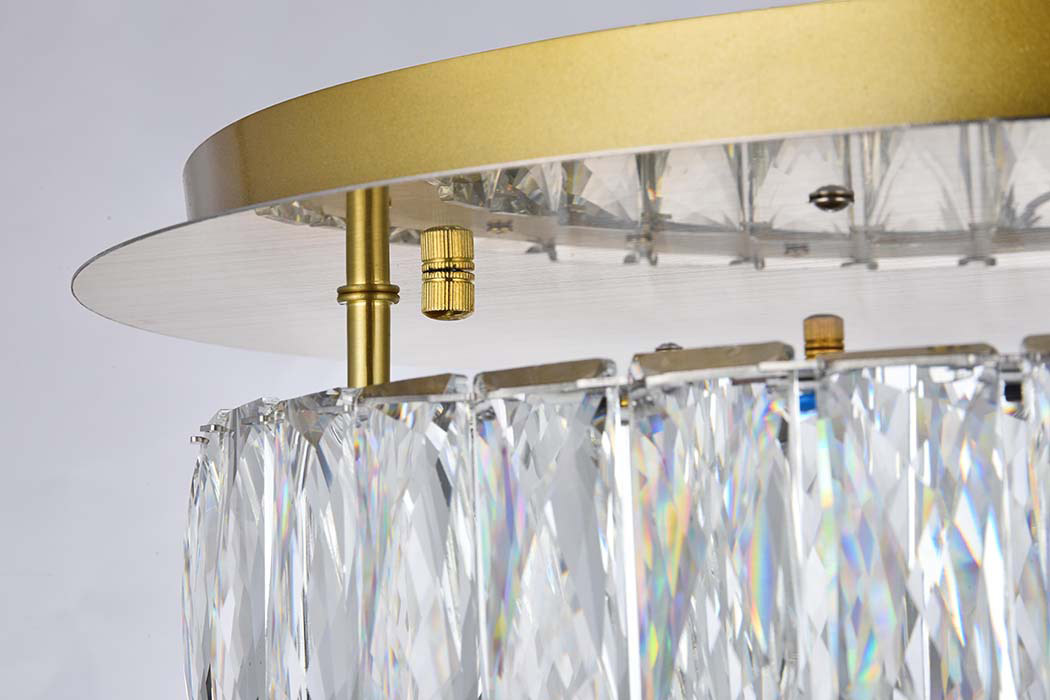 Elegant Monroe Led Flush Mount - Gold, L 18" (3503F18G)