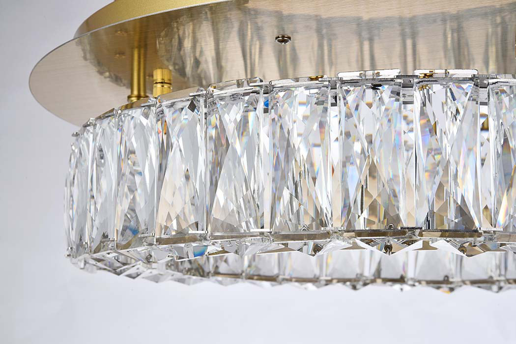Elegant Monroe Led Flush Mount - Gold, L 18" (3503F18G)