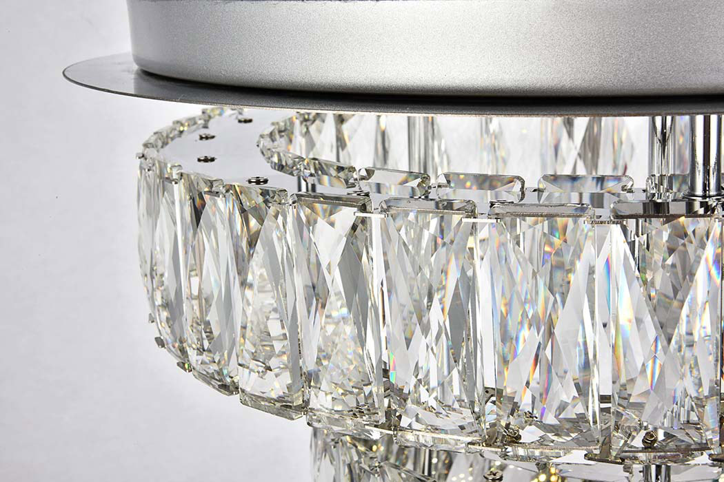 Elegant Monroe Led Flush Mount - Chrome, L 18", 2 Lights (3503F18L2C)