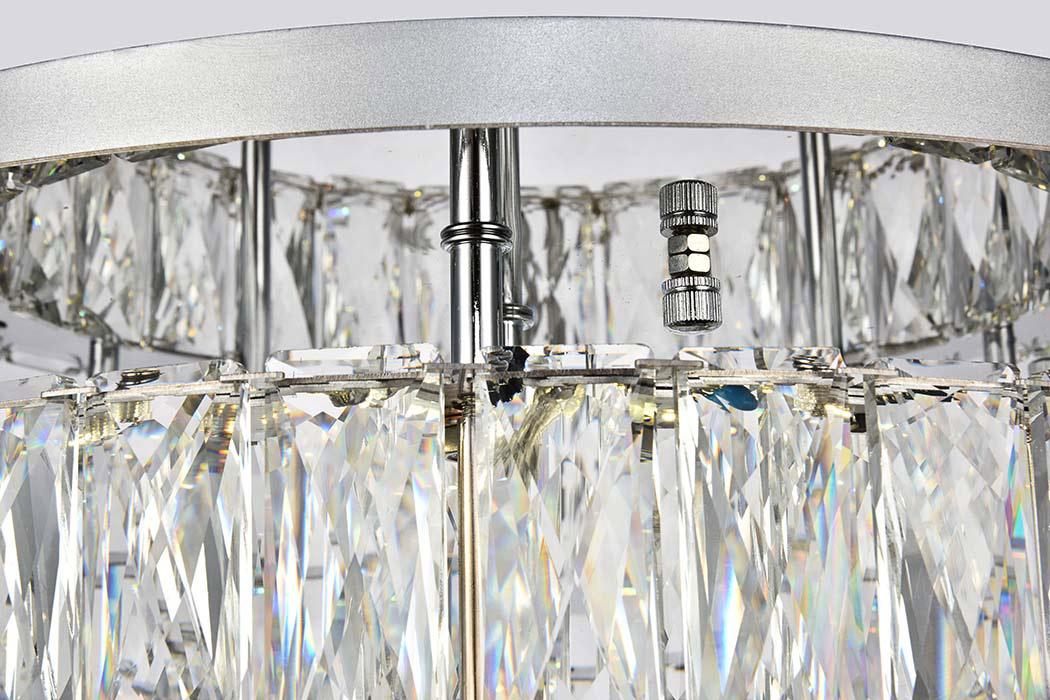Elegant Monroe Led Flush Mount - Chrome, L 18", 2 Lights (3503F18L2C)