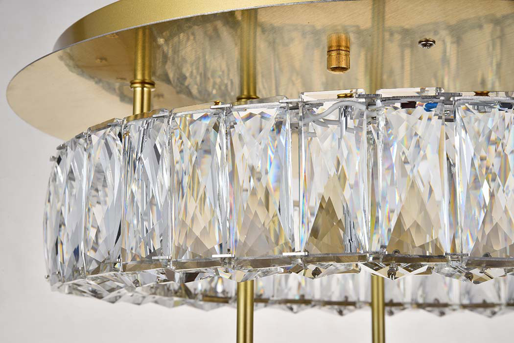 Elegant Monroe Led Flush Mount - Gold, L 18", 2 Lights (3503F18L2G)