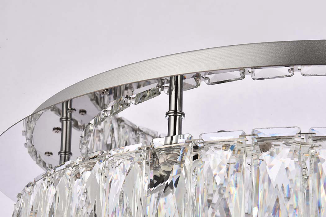 Elegant Monroe Led Flush Mount - Chrome, L 22" (3503F22C)