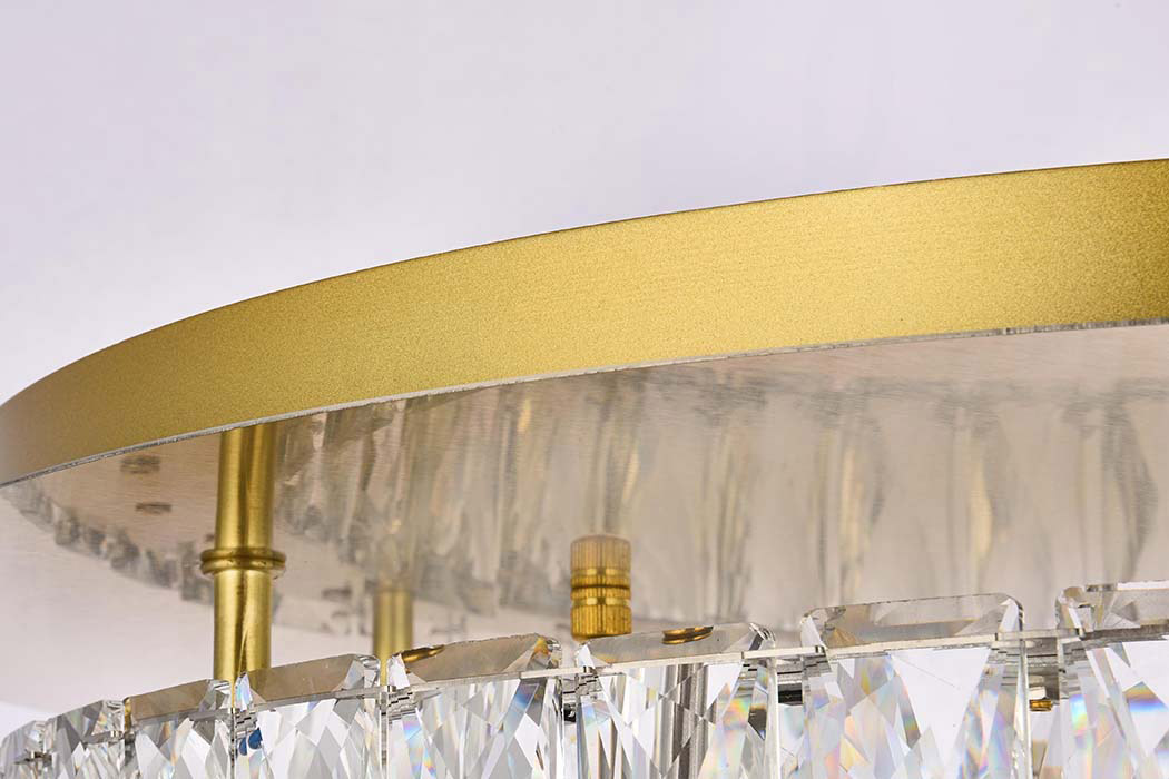 Elegant Monroe Led Flush Mount - Gold, L 22" (3503F22G)