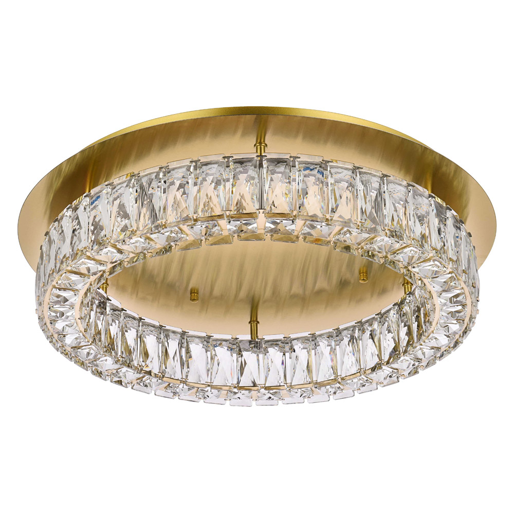Elegant Monroe Led Flush Mount - Gold, L 22" (3503F22G)