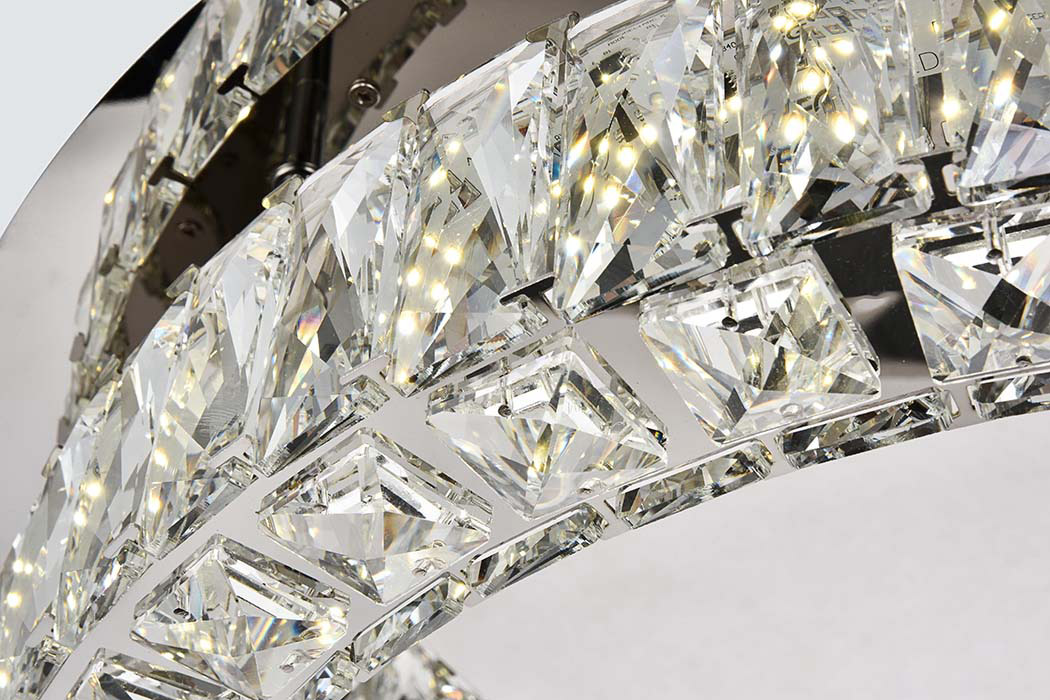 Elegant Monroe Led Flush Mount - Chrome, L 26" (3503F26C)
