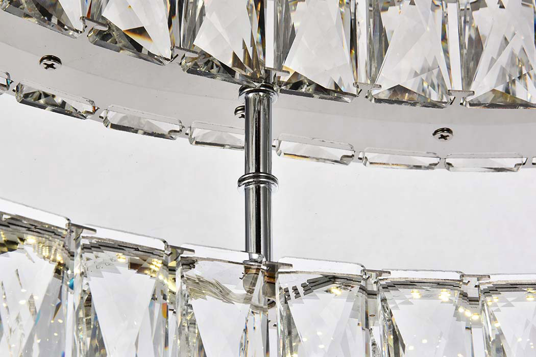 Elegant Monroe Led Flush Mount - Chrome, L 26" (3503F26C)