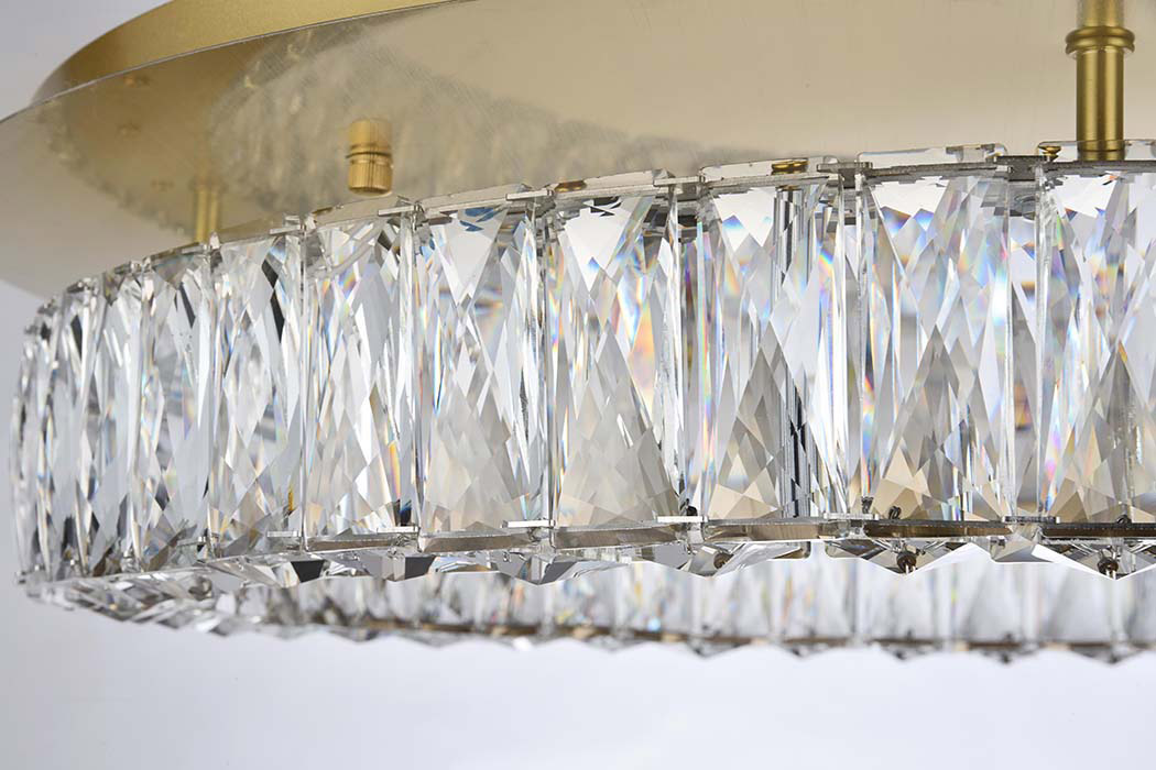 Elegant Monroe Led Flush Mount - Gold, L 26" (3503F26G)