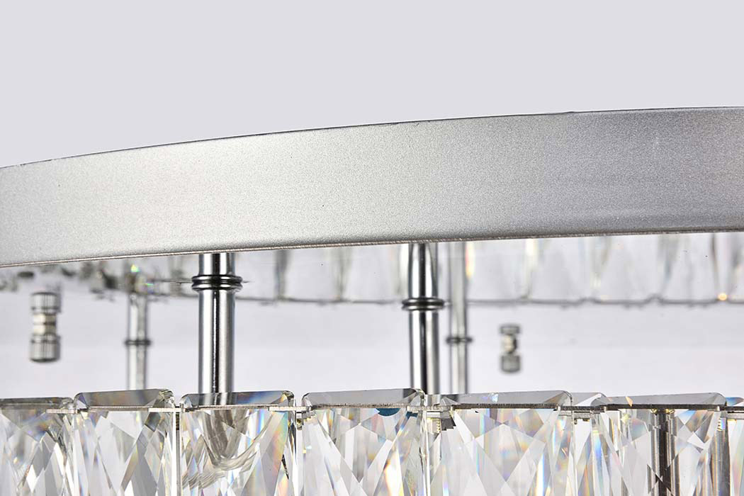 Elegant Monroe Led Flush Mount - Chrome, L 26", 2 Lights (3503F26L2C)