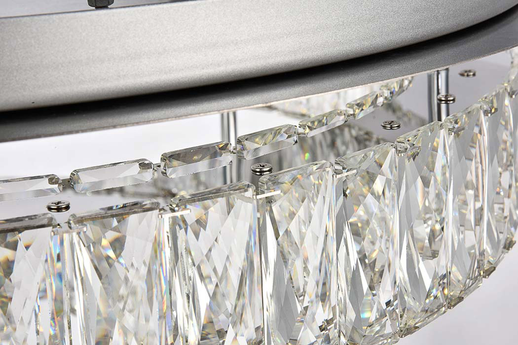 Elegant Monroe Led Flush Mount - Chrome, L 26", 2 Lights (3503F26L2C)