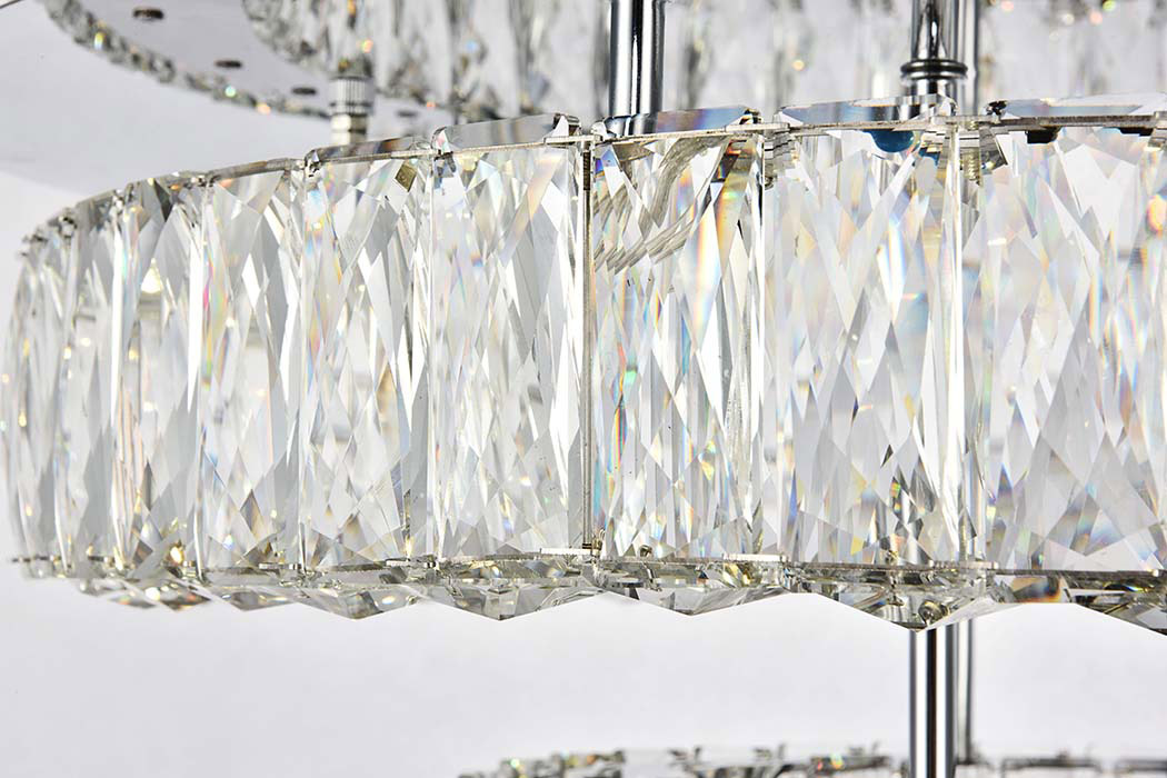Elegant Monroe Led Flush Mount - Chrome, L 26", 2 Lights (3503F26L2C)