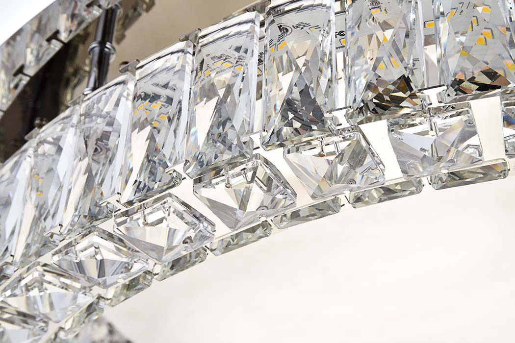 Elegant Monroe Led Flush Mount - Chrome, L 33" (3503F33C)