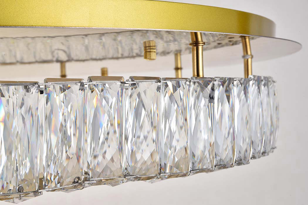 Elegant Monroe Led Flush Mount - Gold, L 33" (3503F33G)