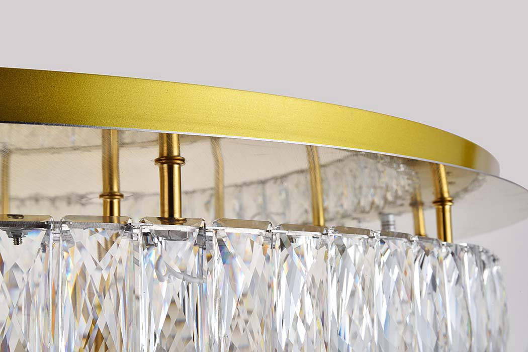 Elegant Monroe Led Flush Mount - Gold, L 33", 2 Lights (3503F33L2G)