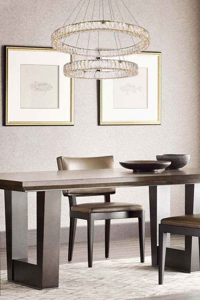 Elegant Monroe 5 Tier Led Chandelier - Gold, L 36" (3503G36G)