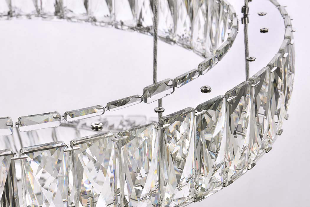 Elegant Monroe 5 Tier Led Chandelier - Chrome, L 40" (3503G7LC)