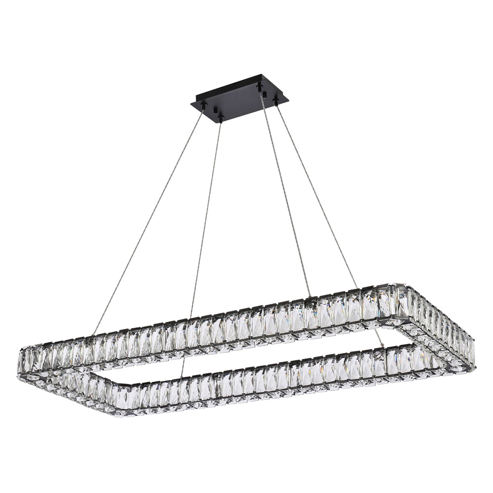 Elegant Pendant Light - Black, L 42" (3504D42L1BK)