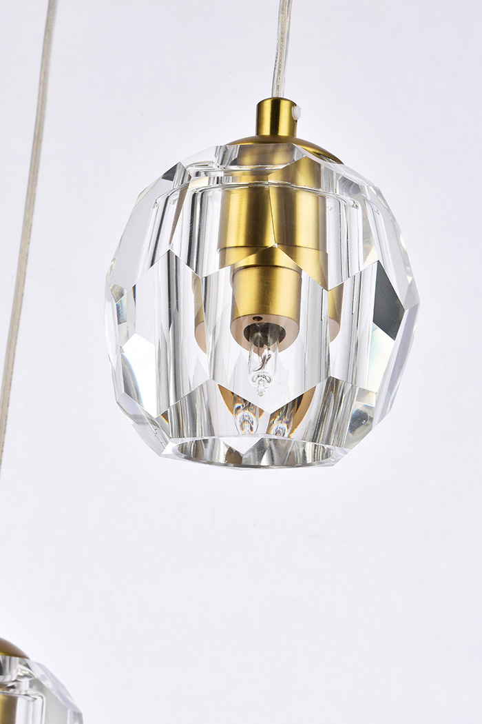 Elegant Eren 1 Light Pendant - Gold, L 12" (3505D12G)