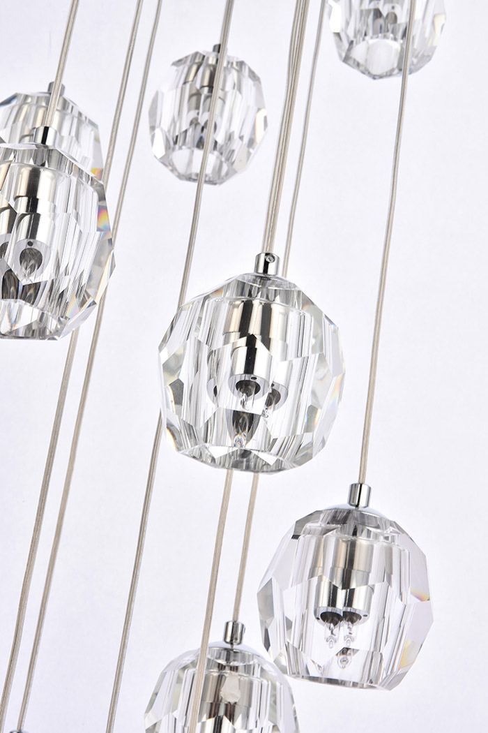 Elegant Eren 1 Light Pendant - Chrome, L 20" (3505D20C)