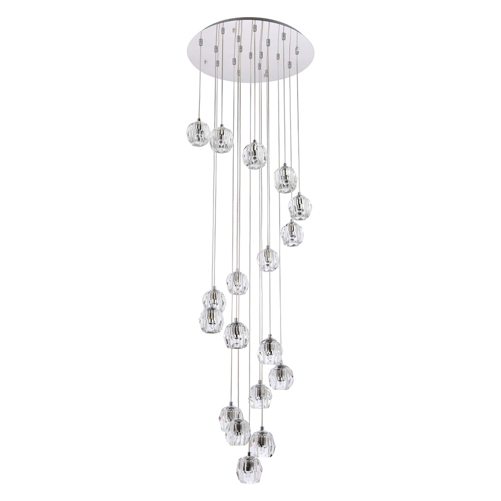 Elegant Eren 1 Light Pendant - Chrome, L 20" (3505D20C)