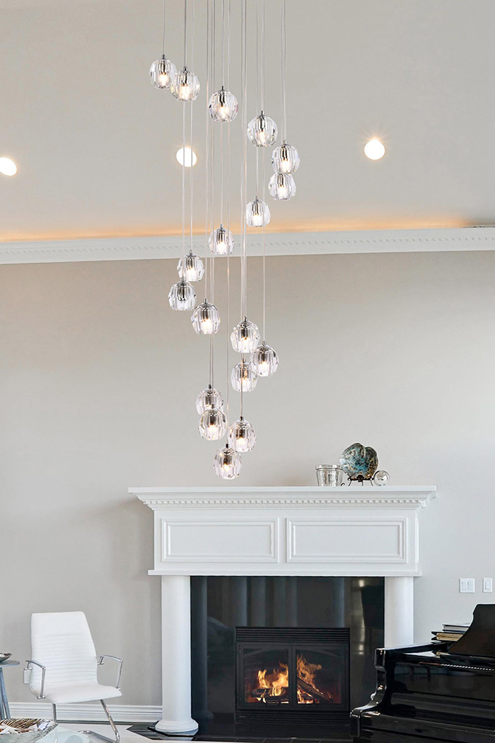 Elegant Eren 1 Light Pendant - Chrome, L 20" (3505D20C)