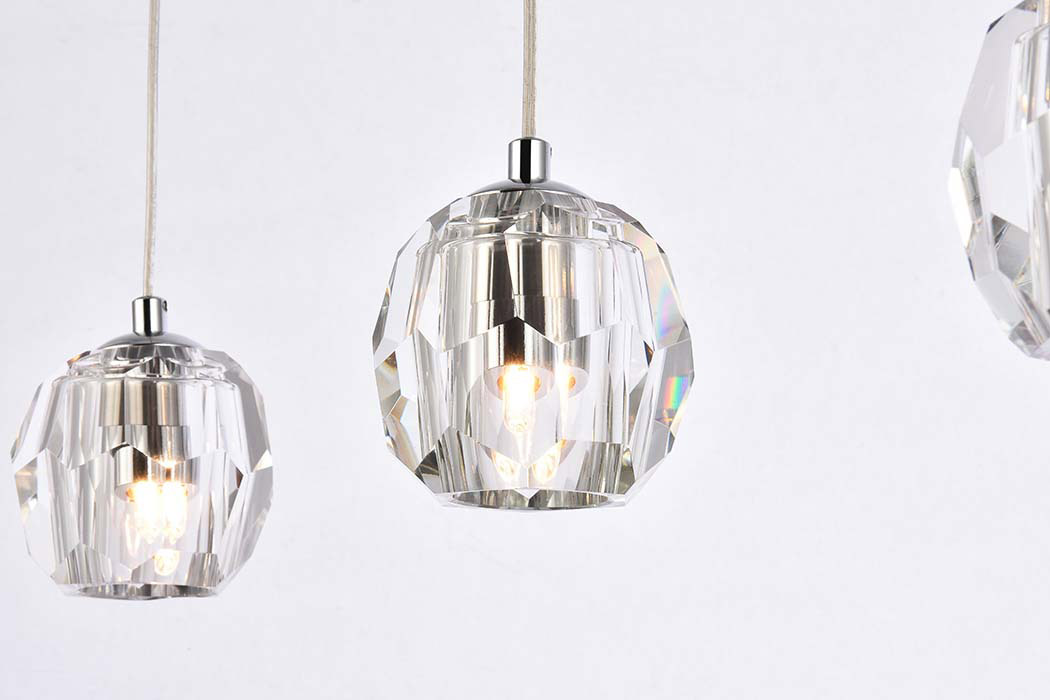 Elegant Eren 1 Light Pendant - Chrome, L 28" (3505D28C)