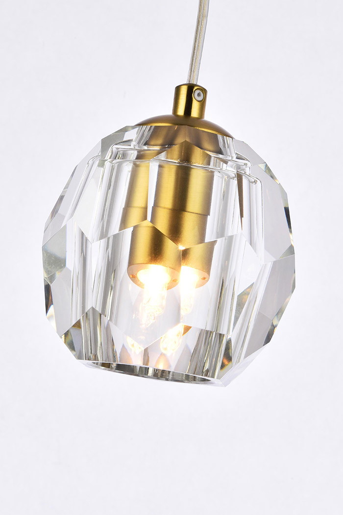 Elegant Eren 1 Light Pendant - Gold, L 5.5" (3505D6G)