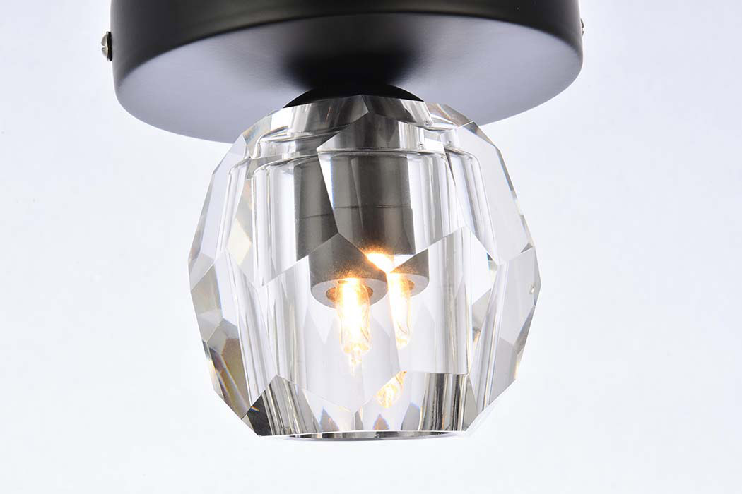 Elegant Eren 1 Light Flush Mount - Black (3505F5BK)