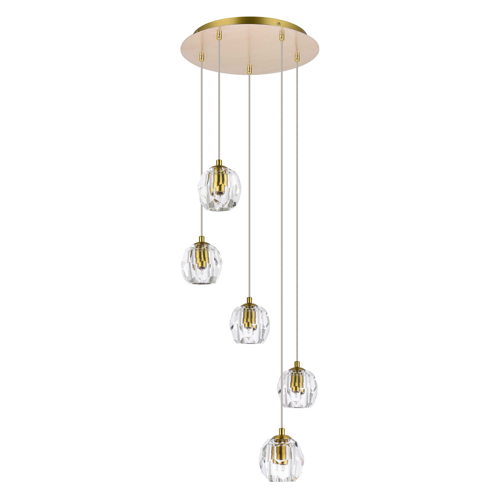 Elegant Eren 24 Lights Pendant - Gold, L 12" (3505G12G)