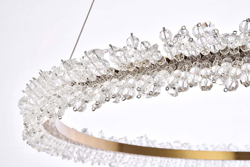 Elegant Laurel Led Pendant - Gold, L 34" (3506D34G)