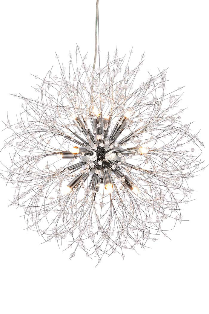 Elegant Pendant Light - Chrome, L 24" (3507D24C)