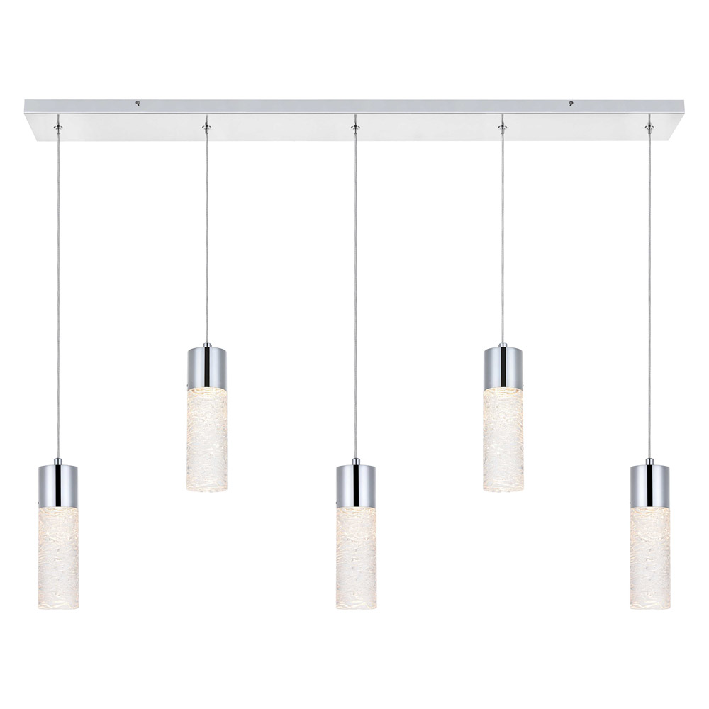 Elegant Pendant Light - Chrome, L 42" (5200D42C)