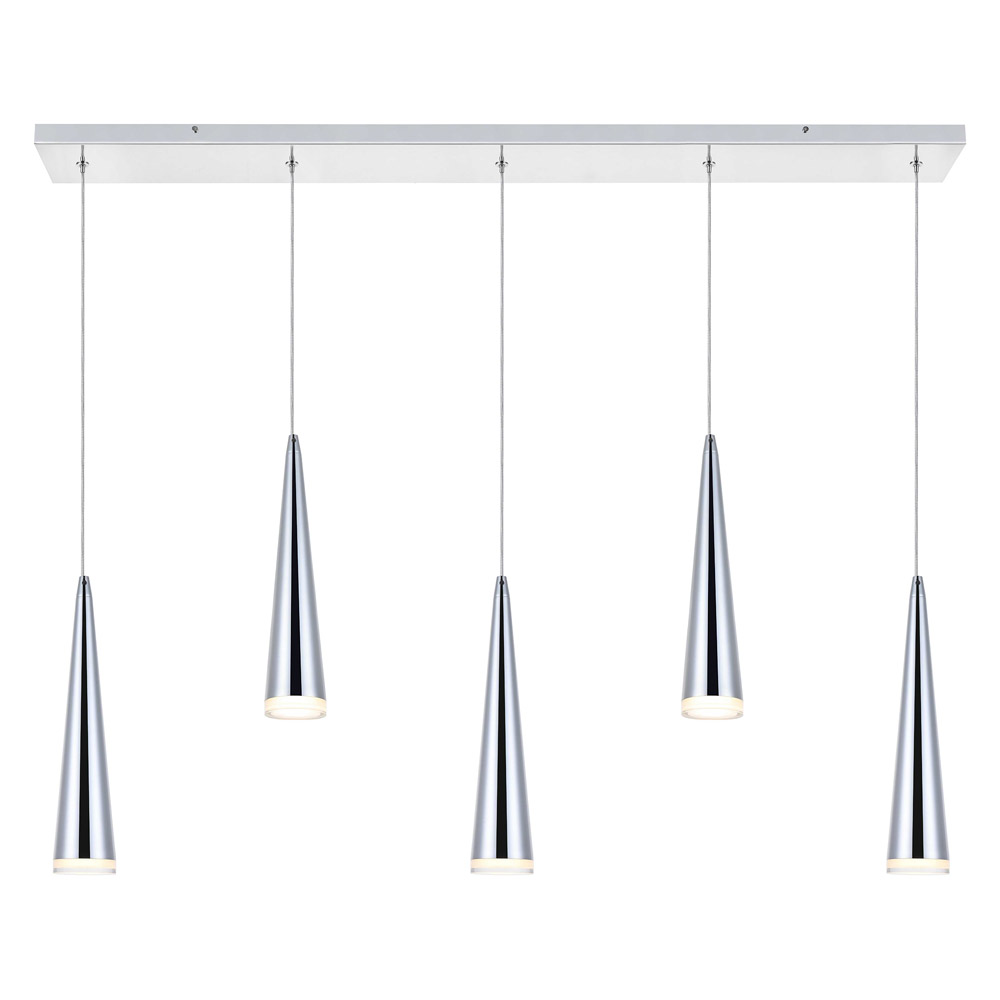 Elegant Pendant Light - Chrome, L 42" (5201D42C)