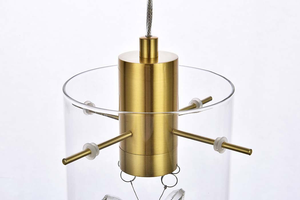 Elegant Hana 3 Lights Pendant - Gold, L 22" (5202D22G)