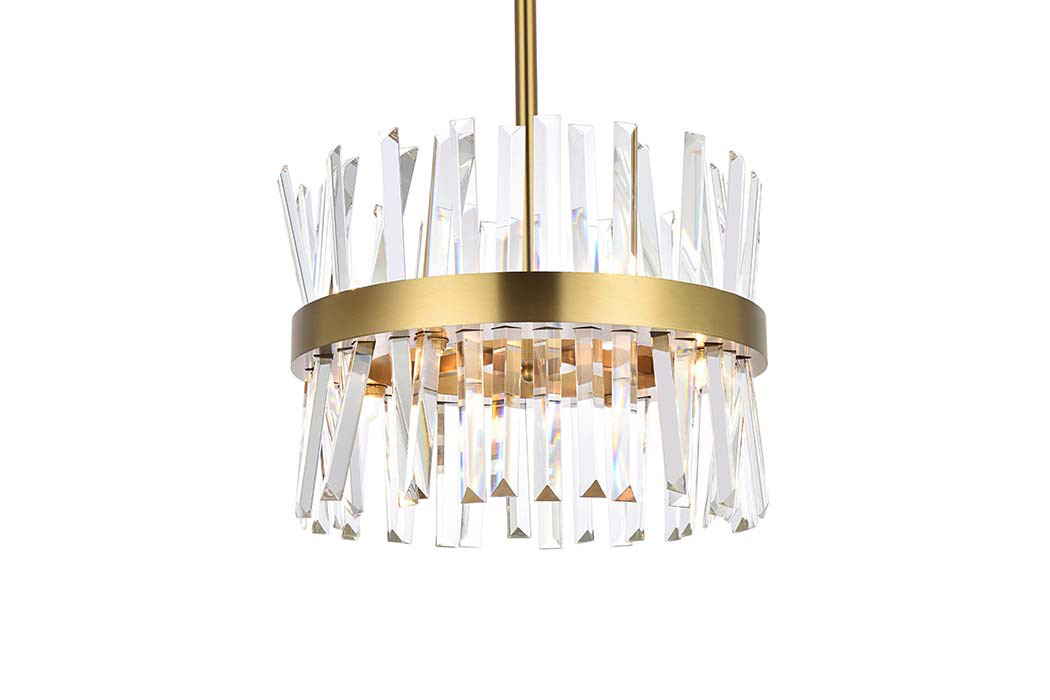 Elegant Pendant Light - Satin Gold, L 16" (6200D16SG)