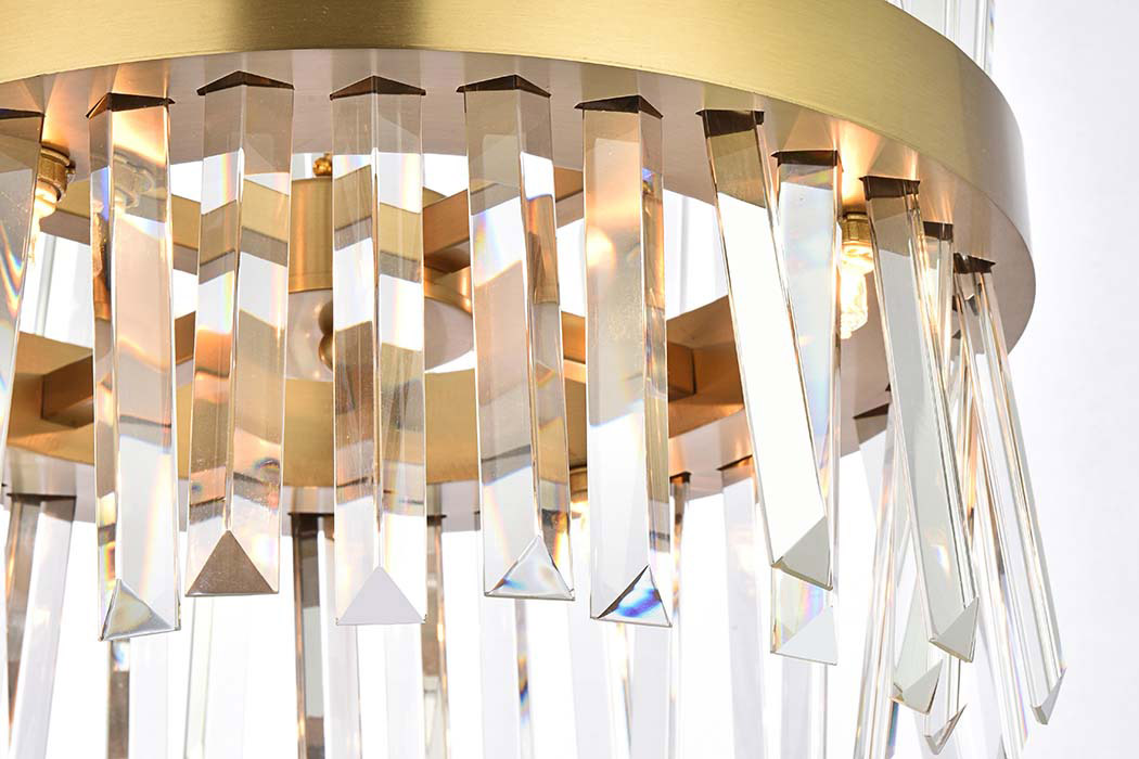 Elegant Pendant Light - Satin Gold, L 16" (6200D16SG)