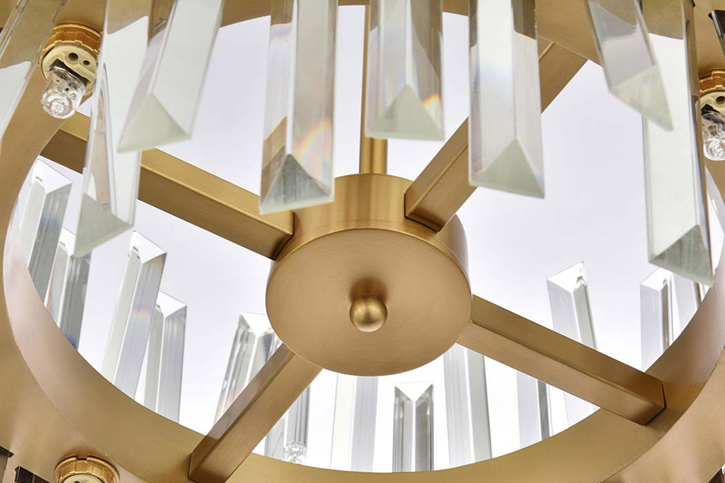Elegant Pendant Light - Satin Gold, L 16" (6200D16SG)