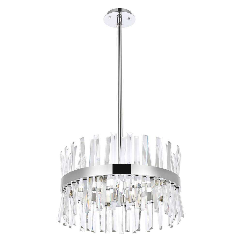 Elegant Pendant Light - Chrome, L 20" (6200D20C)
